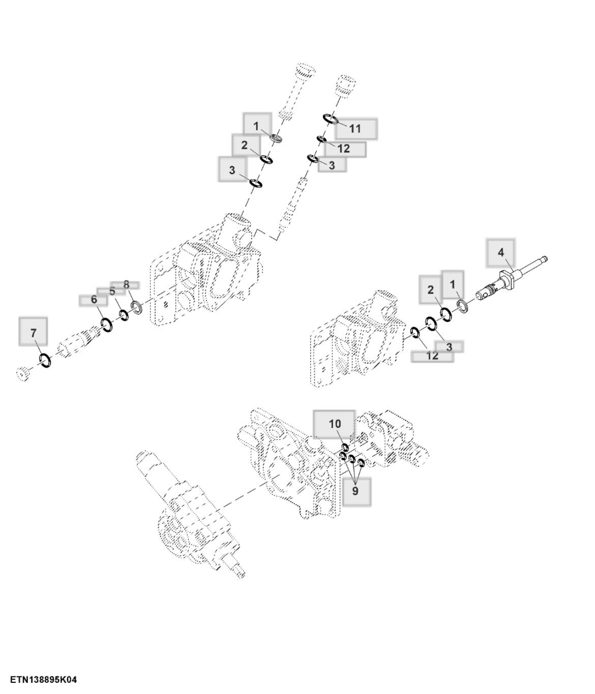 Bộ van điều khiển trục lắc - ST914643